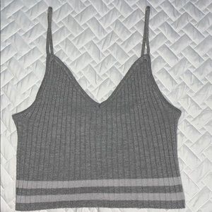 Ribbed spaghetti strap crop top